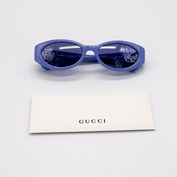 NEW GUCCI SUNGLASSES WOMEN OVAL PURPLE GUCCI GG1662SA 003 - Picture 1 of 11